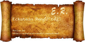 Eckstein Renátó névjegykártya